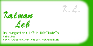 kalman leb business card